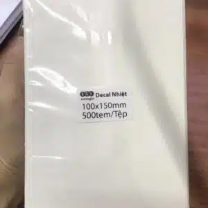 Decal giấy in mã vạch kích thước 100mm x 150mm tập 500 tem