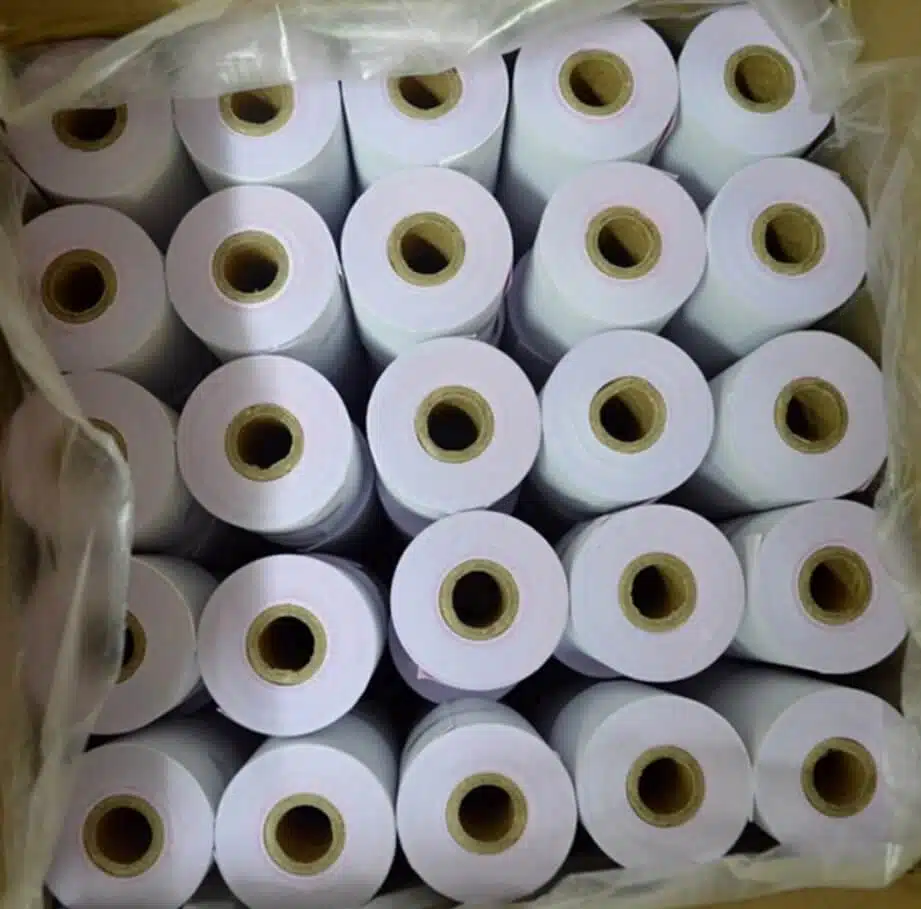 Giấy in hóa đơn K75 kích thước 75mm in kim 2 liên