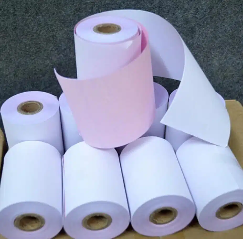 Giấy in hóa đơn K75 kích thước 75mm in kim 2 liên