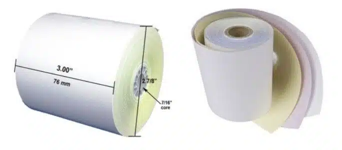 Giấy in hóa đơn K75 kích thước 75mm in kim 3 liên