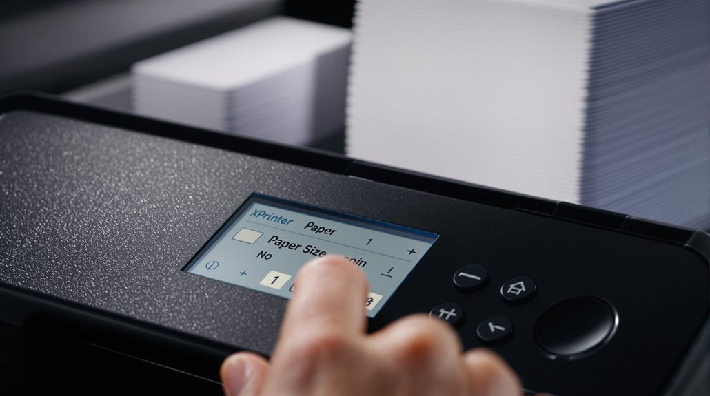 xprinter 350b paper size guide
